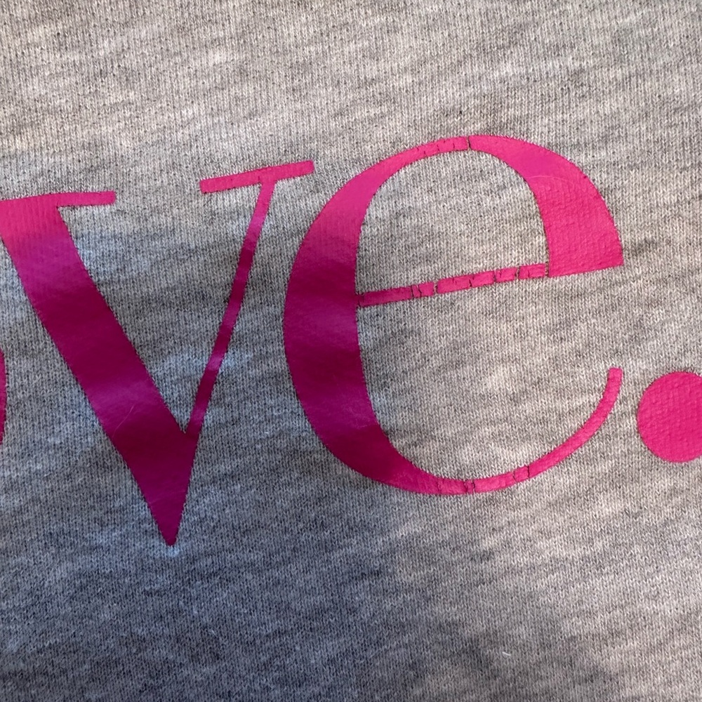 JCrew Women Love Sweatshirt Grey/Pink XS - Picture 4 of 10